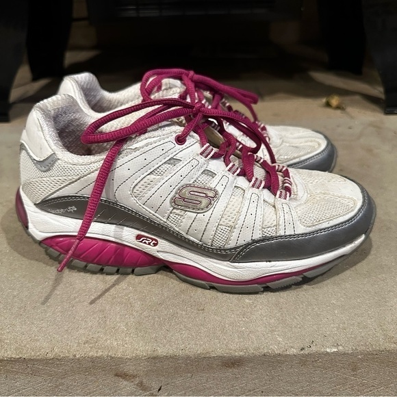 Skechers shape ups walking shoes size 7 white pink gray - Picture 10 of 14